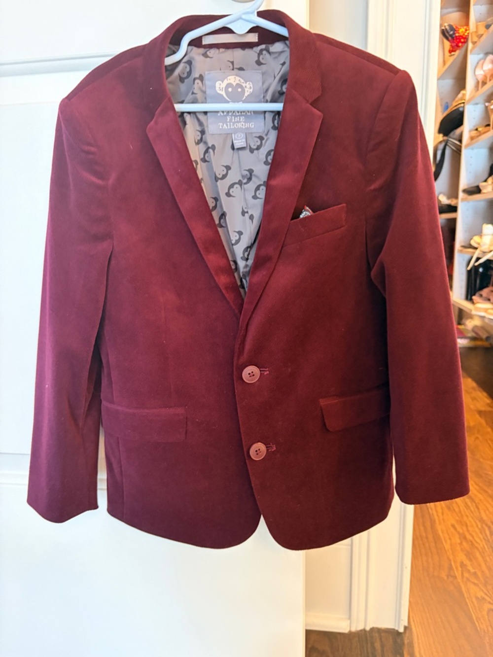 Appaman Boys' Wine Red velvet Blazer